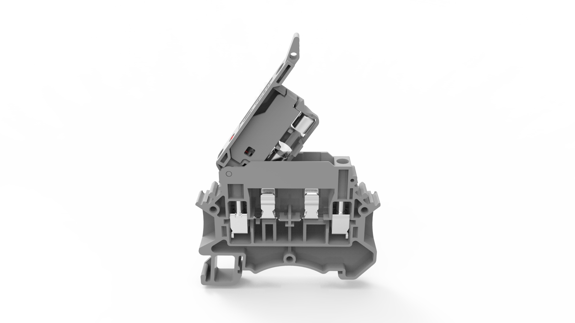 150100 Dc4he Gri Ray Tipi Sigortalı Klemens