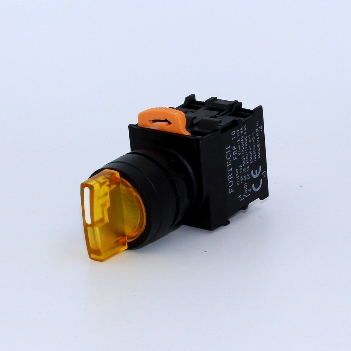 Fortech 1-0-2 Ledli kalıcı Sarı Buton 24V