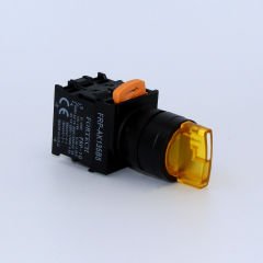 Fortech 1-0-2 Ledli kalıcı Sarı Buton 24V