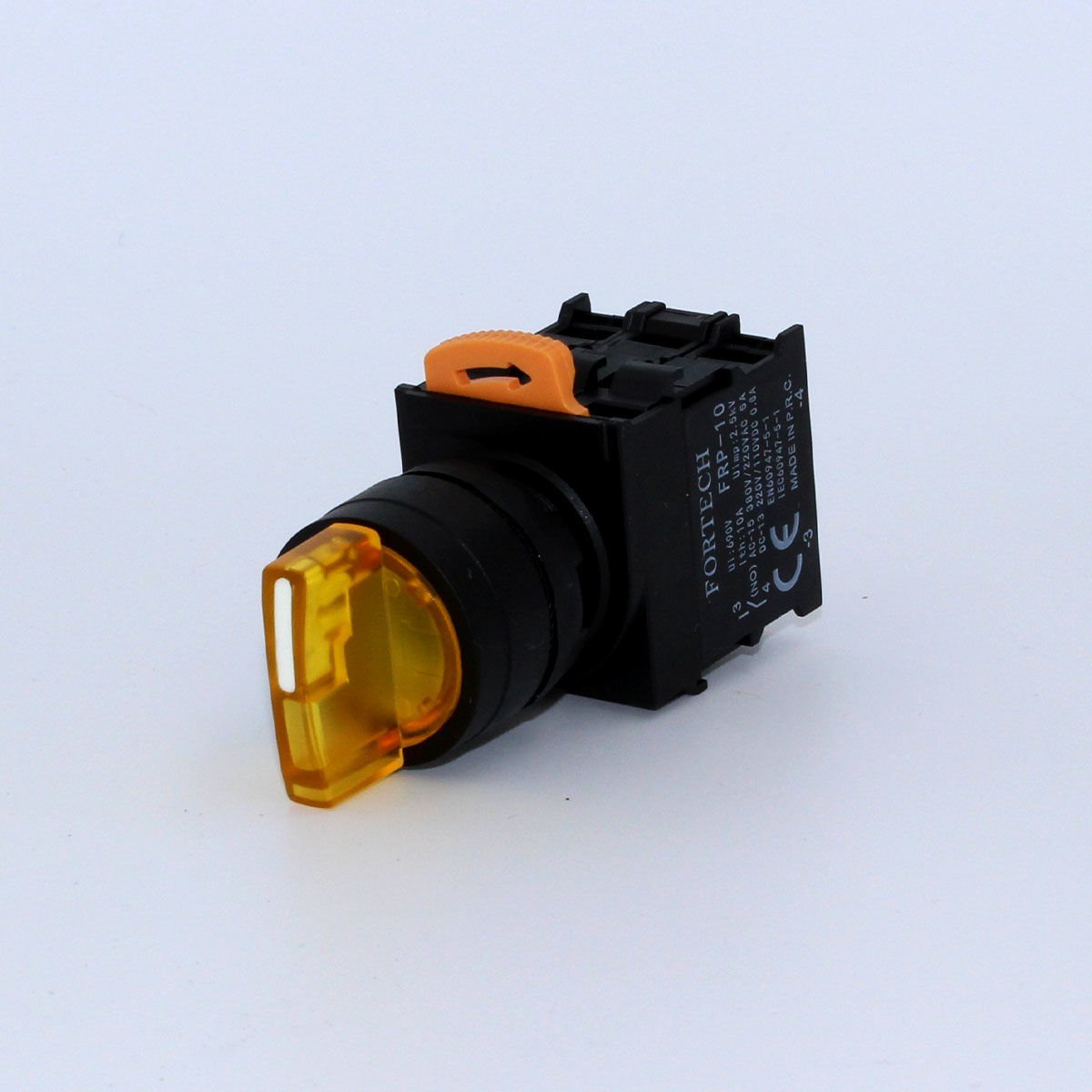 Fortech 1-0-2 Ledli kalıcı Sarı Buton 220V