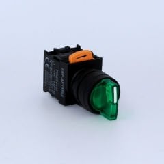 Fortech 1-0-2 Ledli kalıcı YeşiL Buton 24V