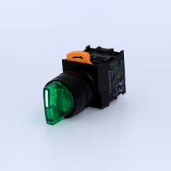 Fortech 1-0-2 Ledli kalıcı YeşiL Buton 24V