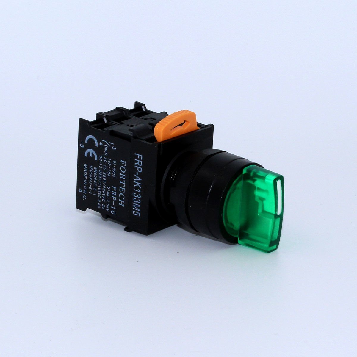 Fortech 1-0-2 Ledli kalıcı YeşiL Buton 220V