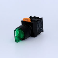 Fortech 1-0-2 Ledli kalıcı YeşiL Buton 220V
