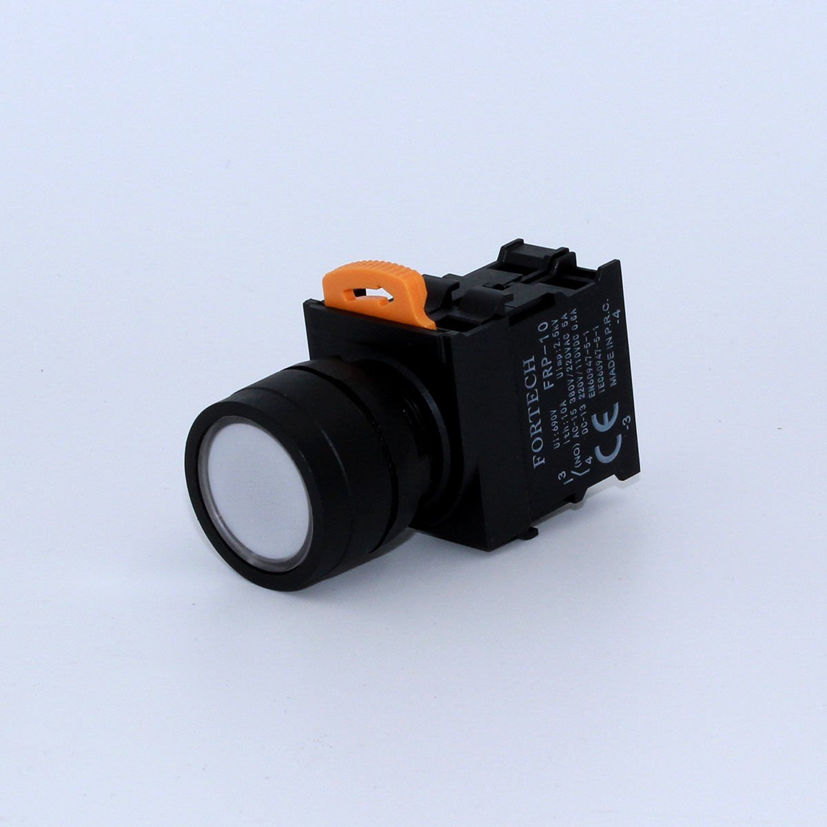 Fortech Yaylı Ledli Beyaz Start Butonu 24V