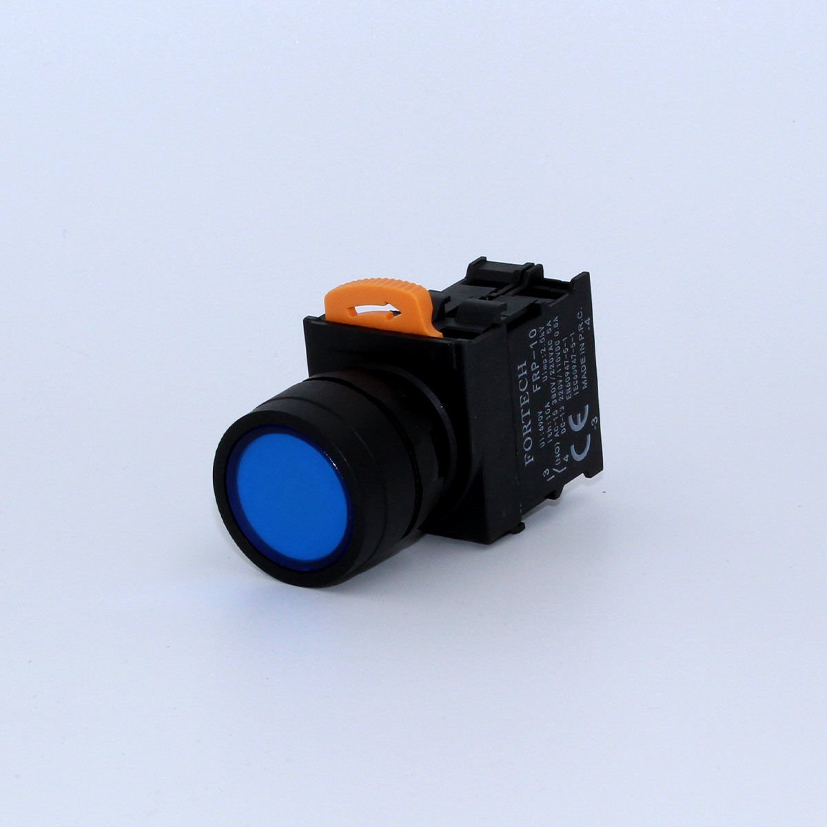 Fortech Yaylı Ledli Mavi Start Butonu 220V