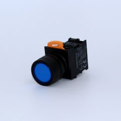 Fortech Yaylı Ledli Mavi Start Butonu 220V