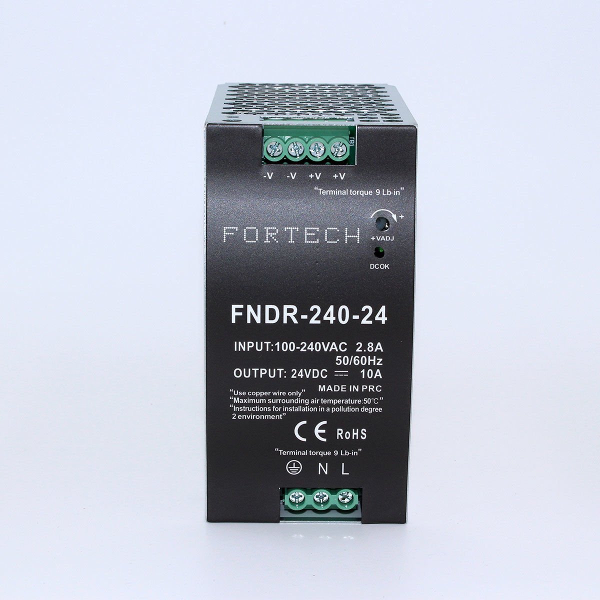 Fortech 240W-24V 10Amp Ray Tip Güç Kaynağı