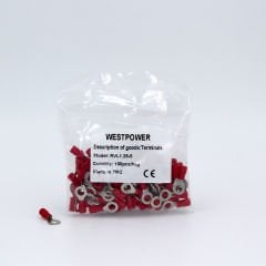 Fortech İzoleli Yuvarlak Tip Kablo Ucu Rvl1,25-5