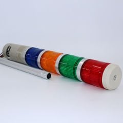 Fortech Led Ampullu Dort Katlı Işıklı Kolon Kırmızı 220V