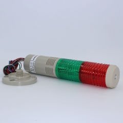 Fortech Led Ampullu İki Katlı Işıklı Kolon 24V Yeşil+Kırmızı