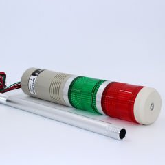 Fortech Led Ampullu İki Katlı Işıklı Kolon Kırmızı 220V