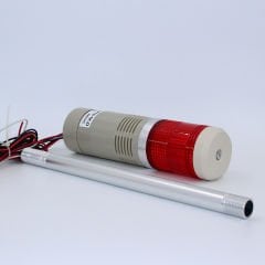 Fortech Led Ampullu Tek Katlı Işıklı Kolon Kırmızı 220V