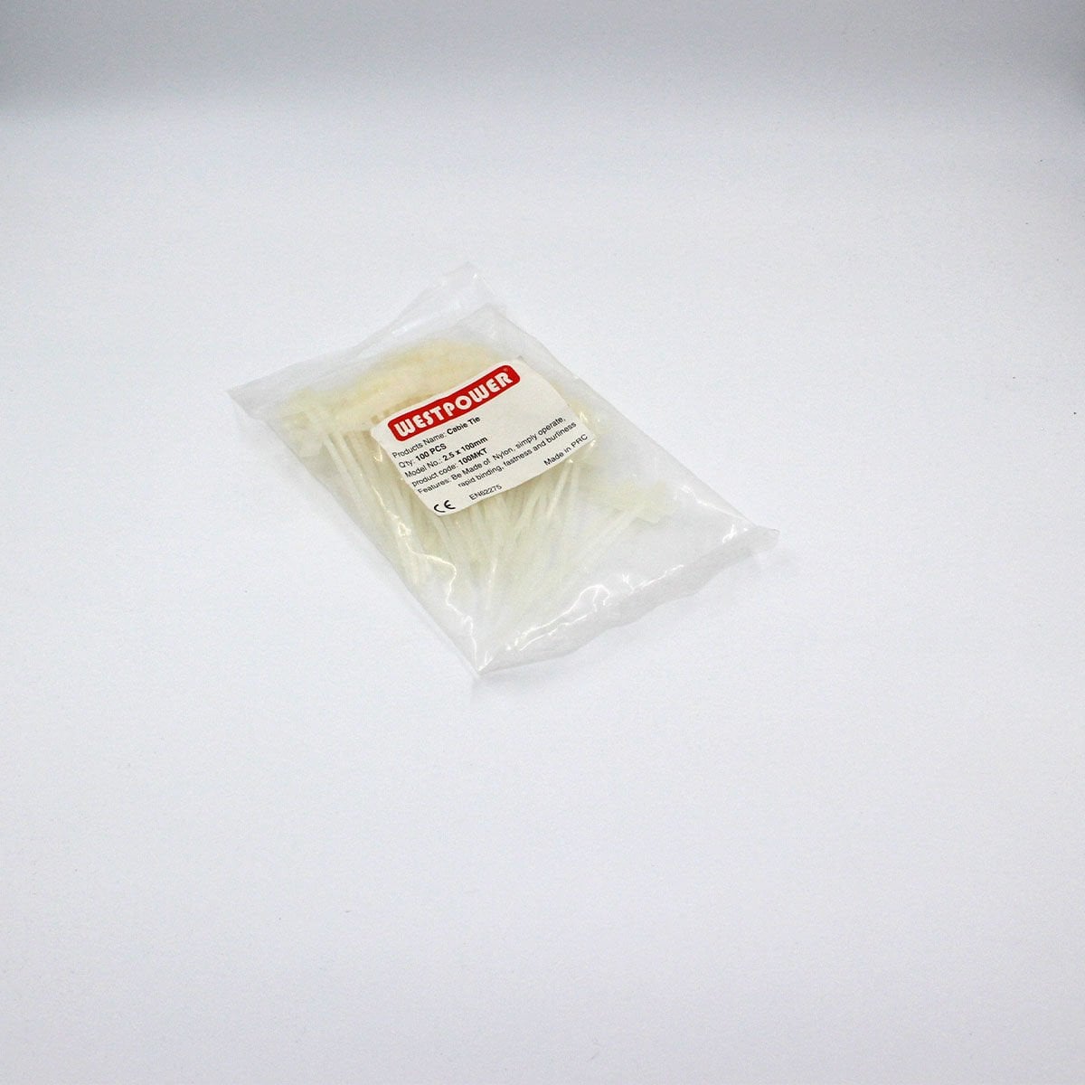 Fortech Etiketli Plastik Kablo Bağı Beyaz 2.5X100