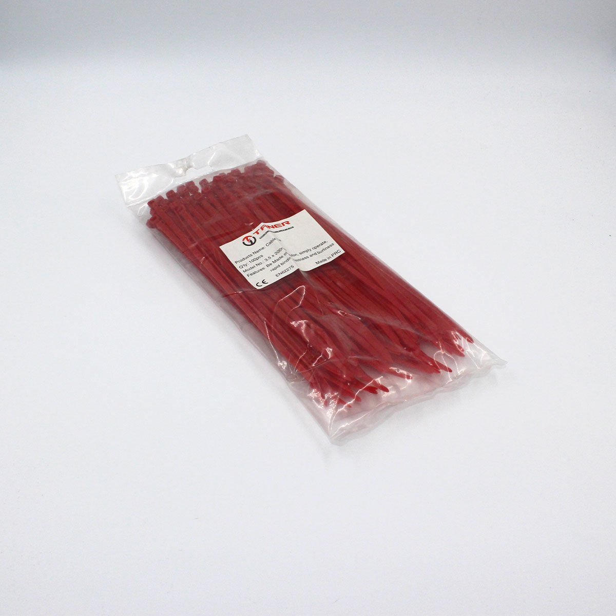 Fortech Plastik Kablo Bağı Kırmızı 3.5X200