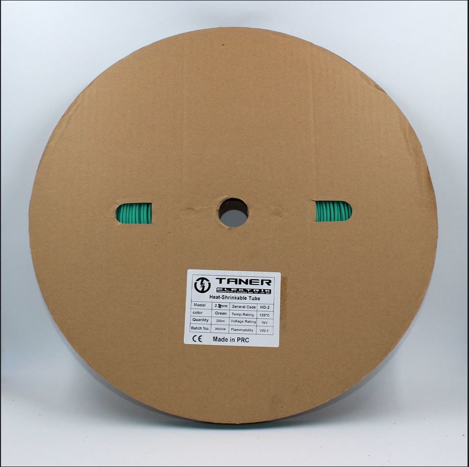 Fortech 2mm Yeşil Isı İle Daralan Makaron