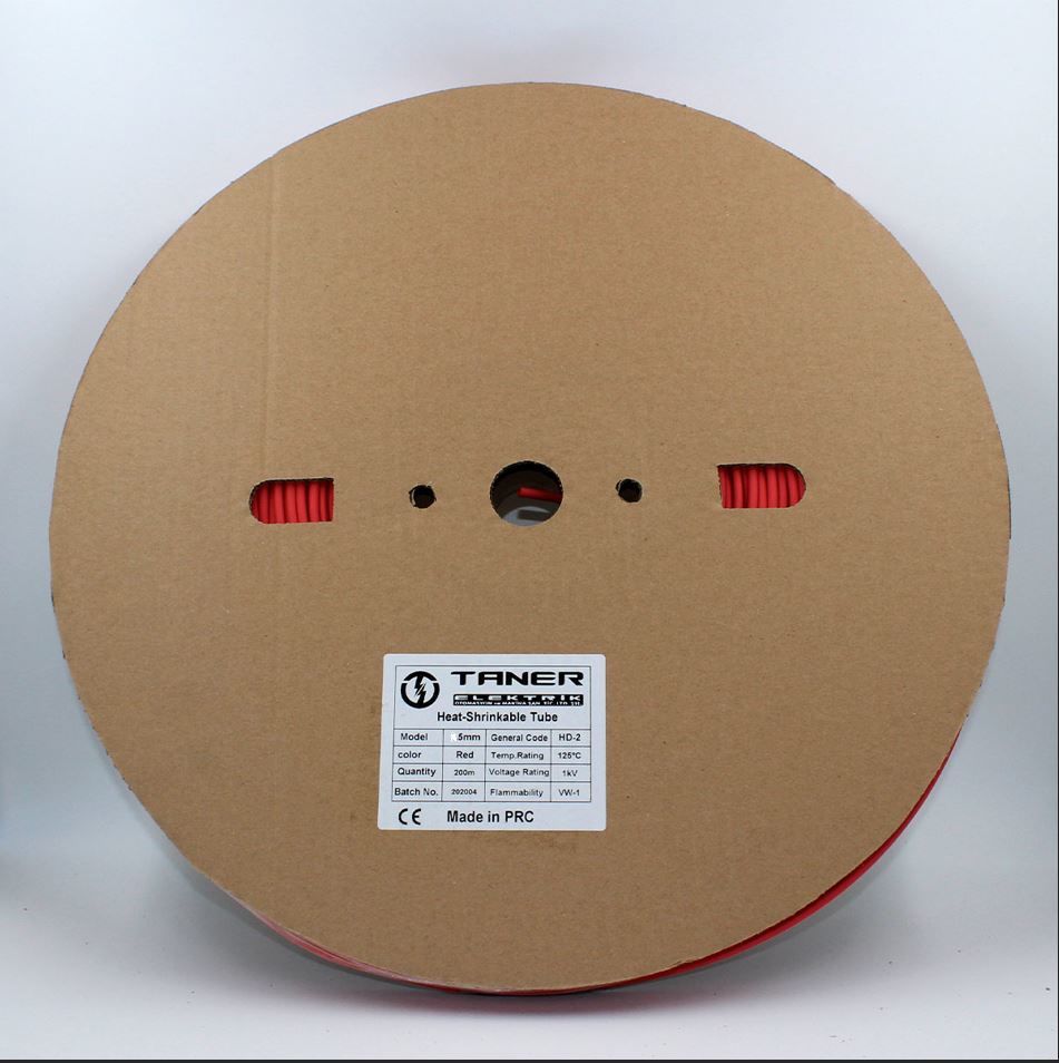 Fortech 5mm Kırmızı Isı İle Daralan Makaron