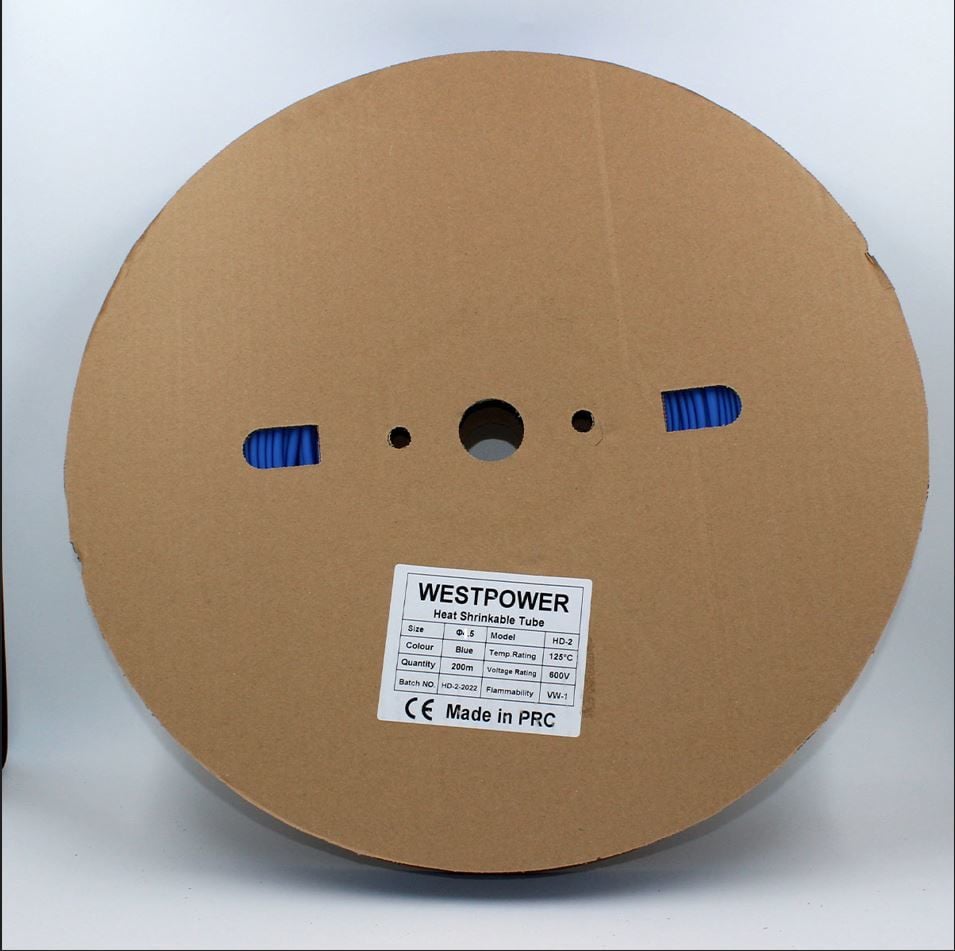 Fortech 5mm Mavi ısı İle Daralan Makaron