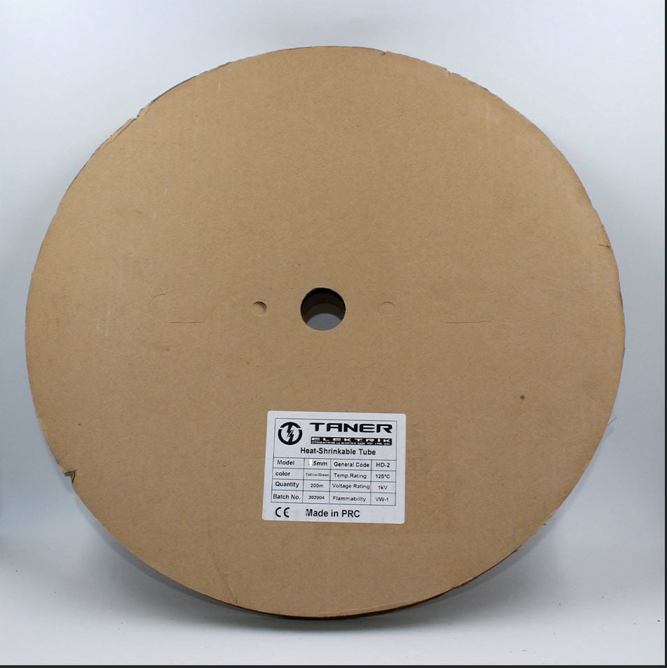 Fortech 5mm Sarı-Yeşil Isı İle Daralan Makaron