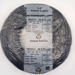 3X0,75mm² ttr Kablo Siyah