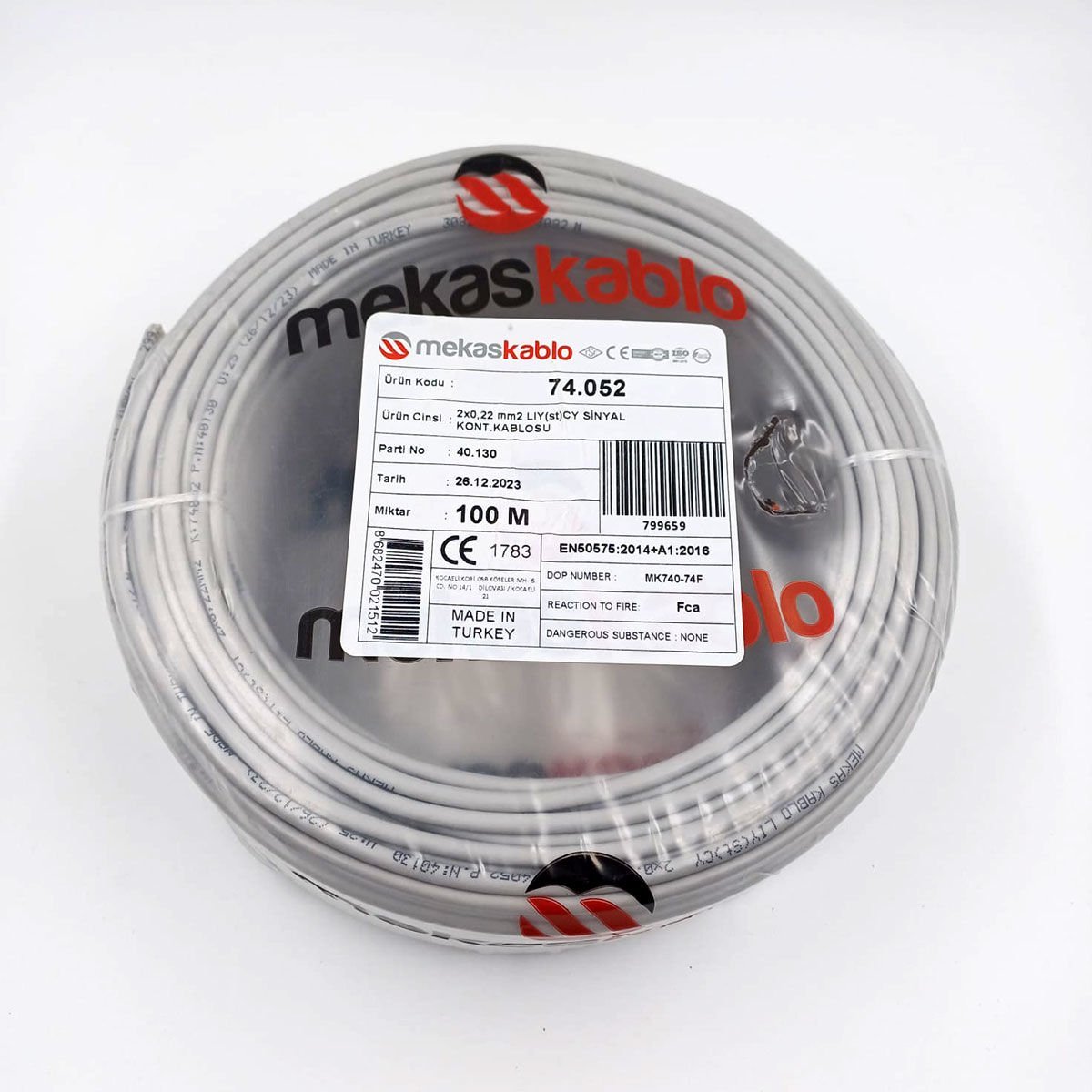 2X0,22mm² lystcy Blendajlı Kablo