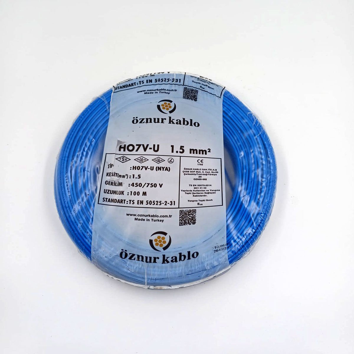 1.5MM² Nya Kablo Mavi