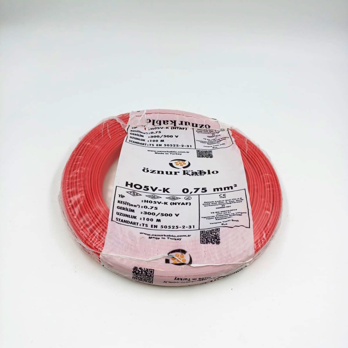 0.75mm² Nyaf Kablo Kırmızı