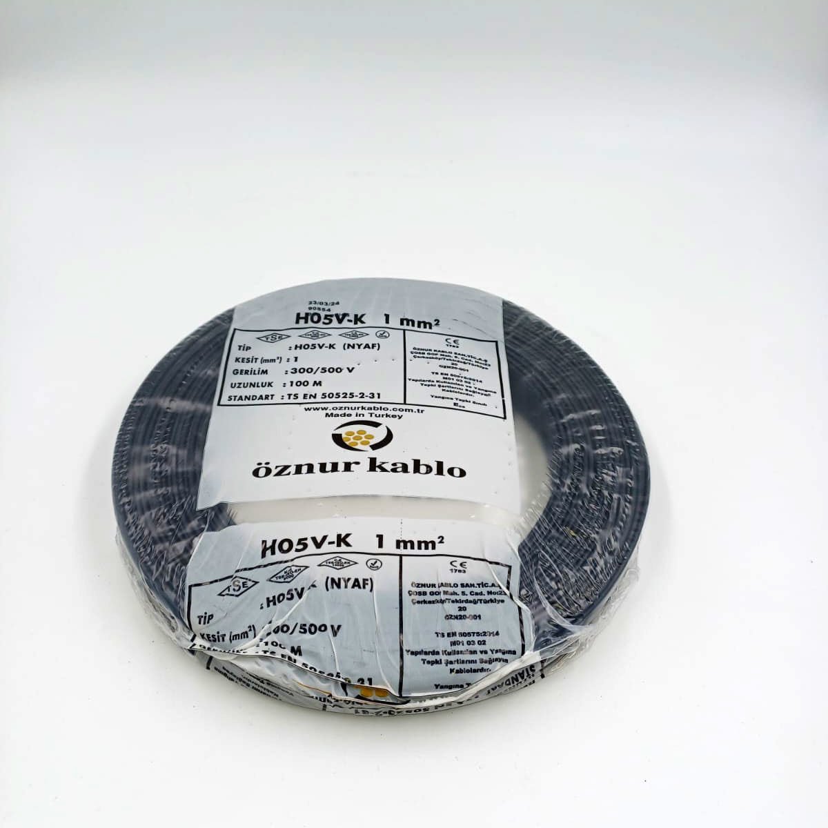 1mm² Nyaf Kablo Siyah