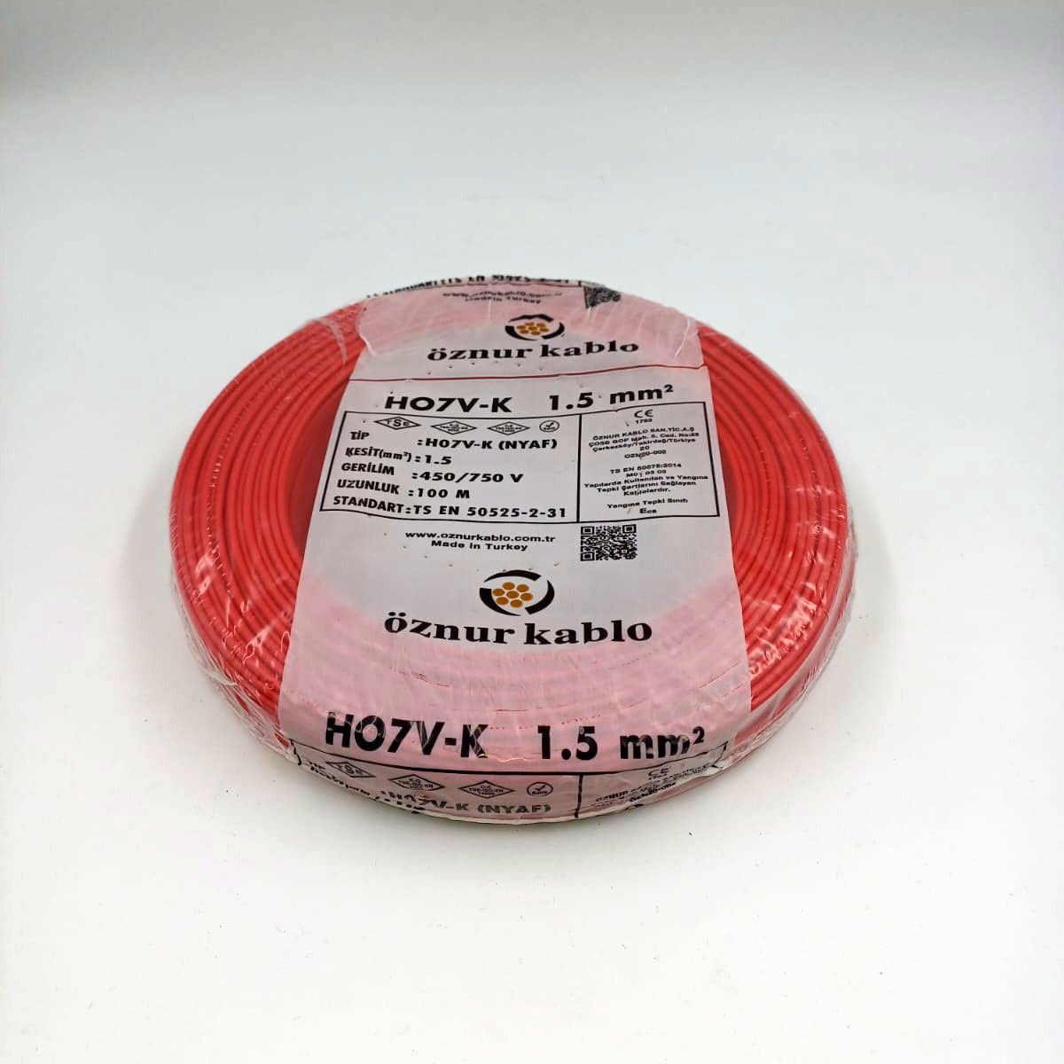 1.5mm² Nyaf Kablo Kırmızı