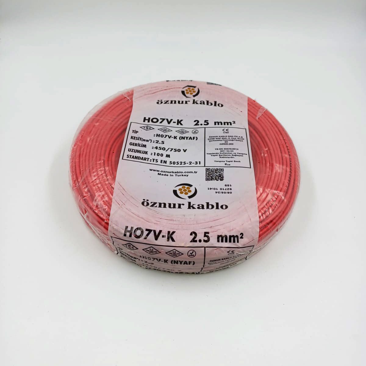 2.5mm² Nyaf Kablo Kırmızı