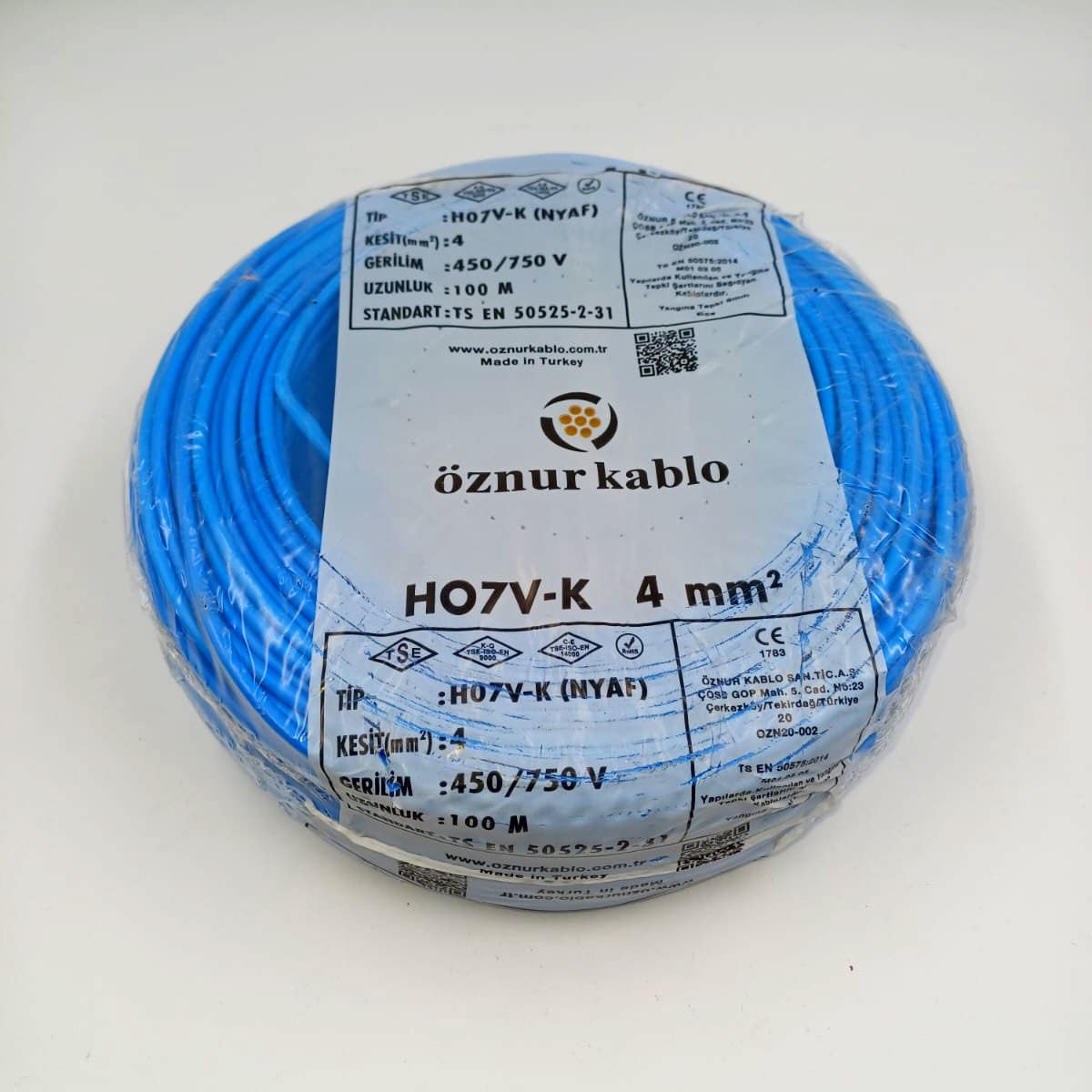 4mm² Nyaf Kablo Mavi