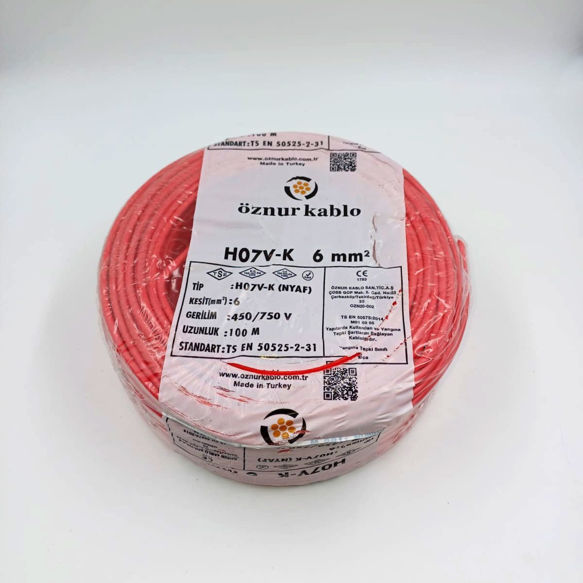 6mm² Nyaf Kablo Kırmızı