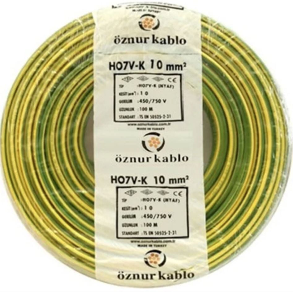 10mm² Nyaf Kablo Sarıyeşil