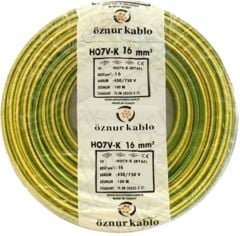 16mm² Nyaf Kablo Sarıyeşil