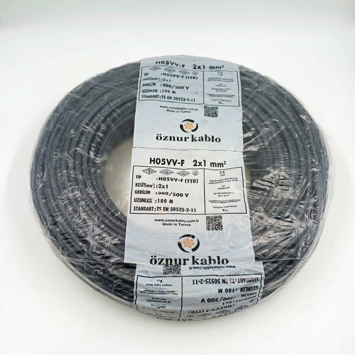 2X1mm² ttr Kablo Siyah