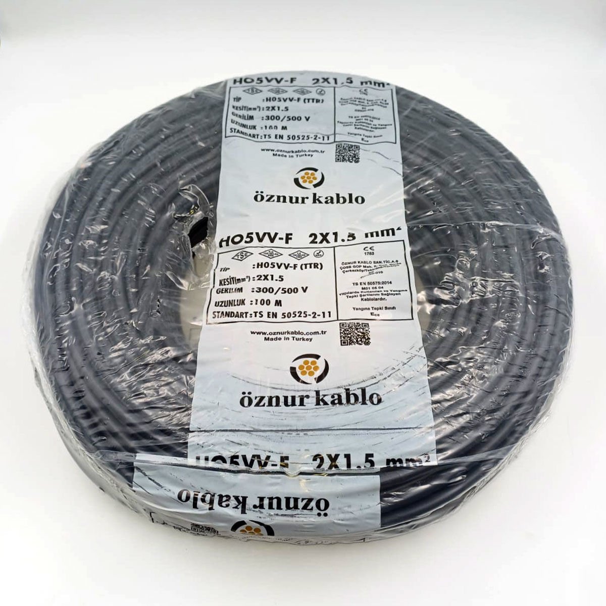 2X1,5mm² ttr Kablo Siyah