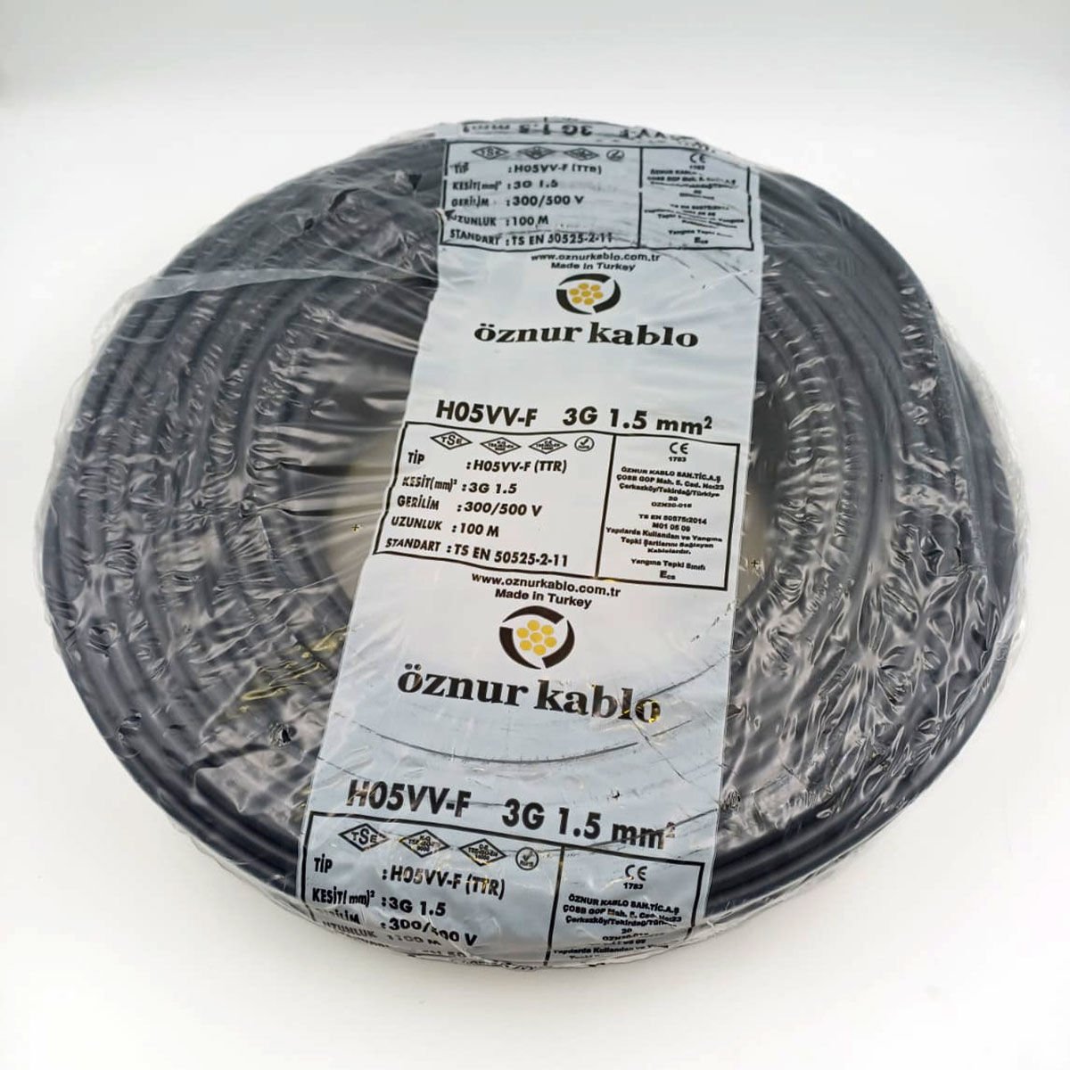 3X1,5mm² ttr Kablo Siyah