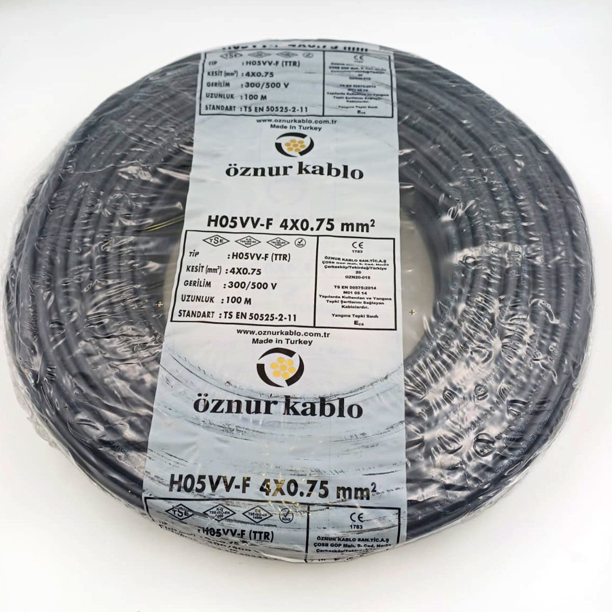 4X0,75mm² ttr Kablo Siyah