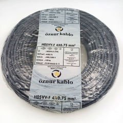 4X0,75mm² ttr Kablo Siyah