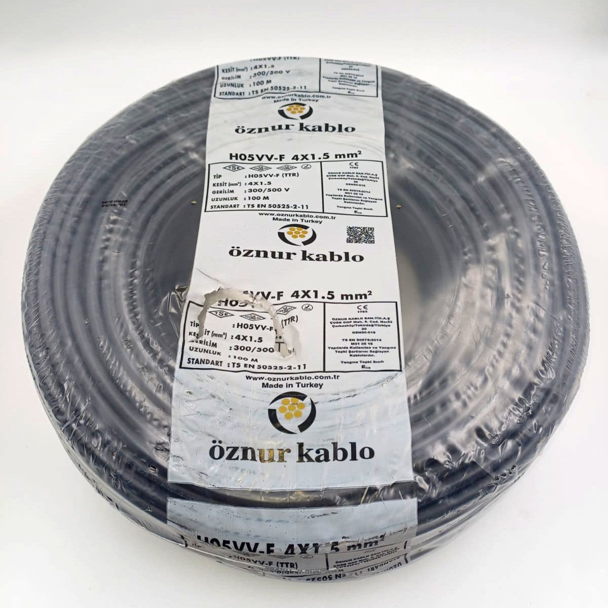 4X1,5mm² ttr Kablo Siyah