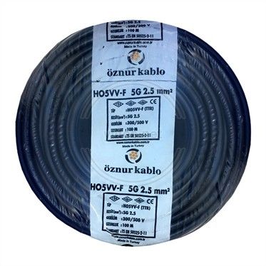 5X2,5mm² ttr Kablo Siyah