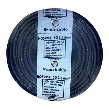 5X2,5mm² ttr Kablo Siyah