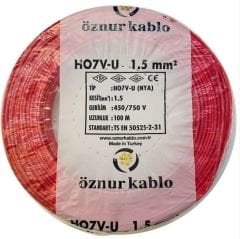 1.5mm² Nya Kablo Kırmızı