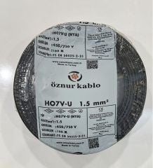 1.5mm² Nya Kablo Siyah