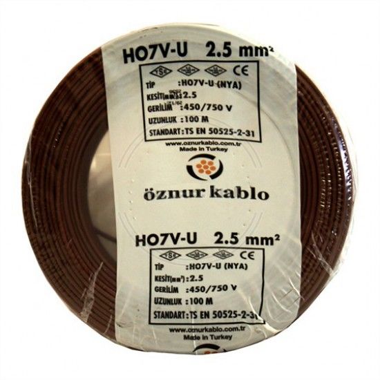 2.5mm² Nya Kablo Kahverengi