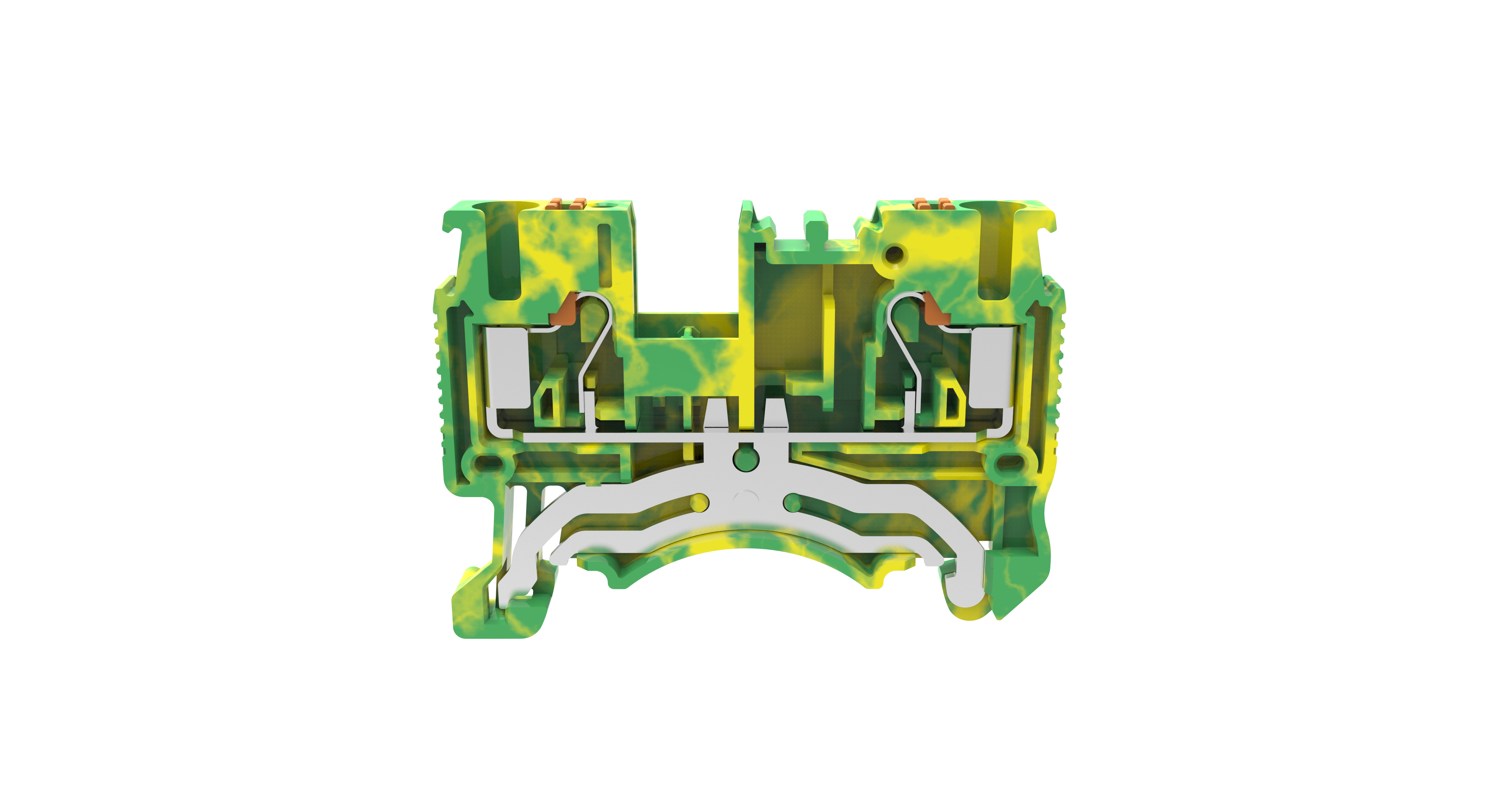 160 061 Ds 2,5Pe Sarı-Yeşil Topraklama Yay Baskılı Ray Klemens