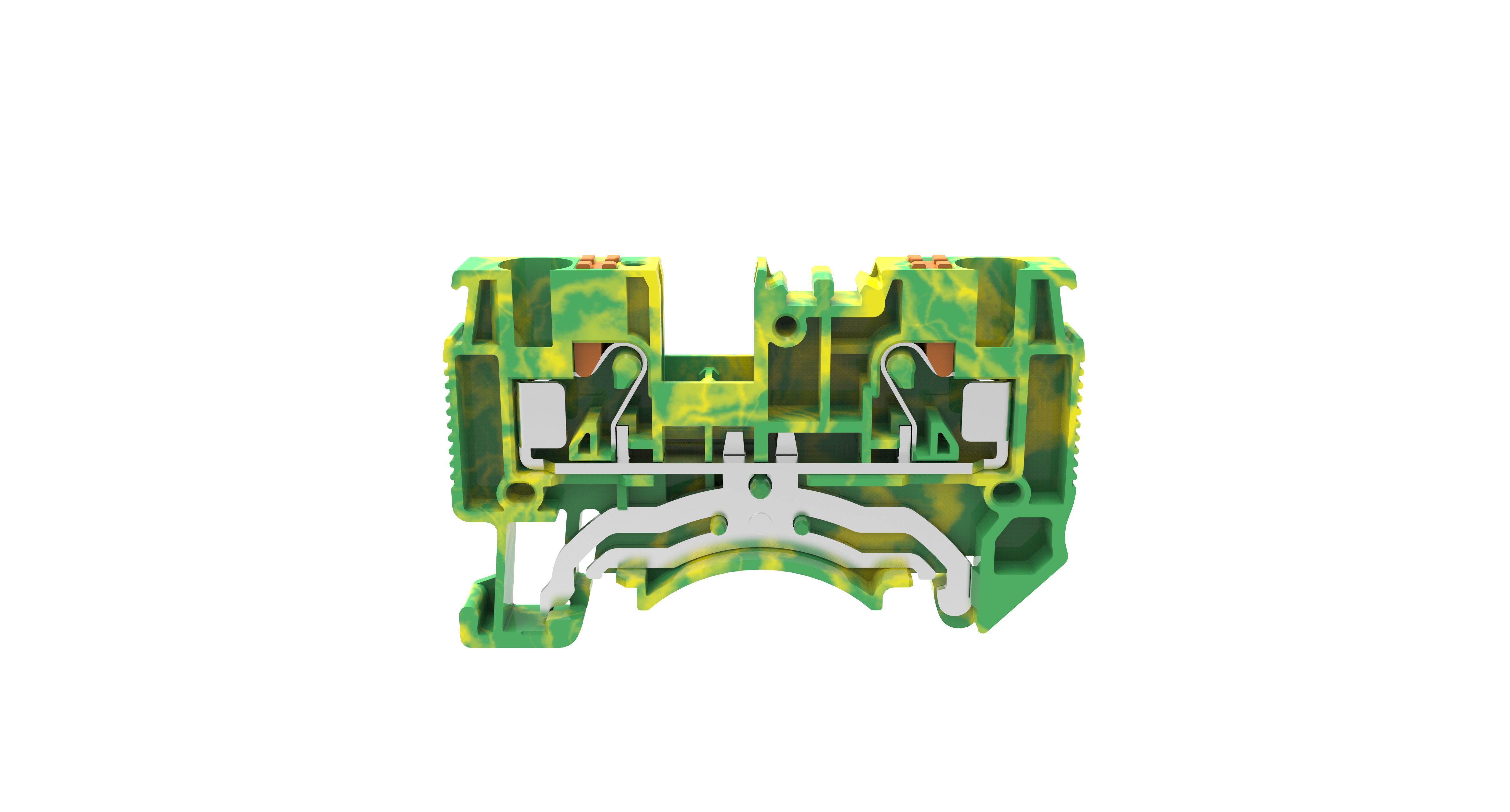 160 062 Ds 4 Sarı-Yeşil Topraklama Yay Baskılı Ray Klemens